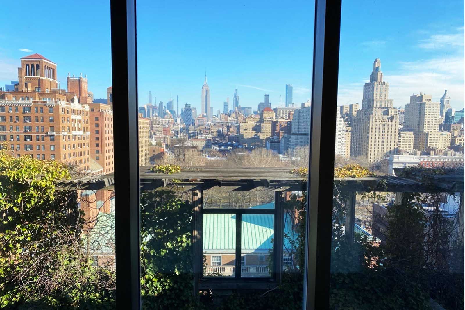 Skyline di New York dalla Residenza "D’Agostino Hall" della NYU