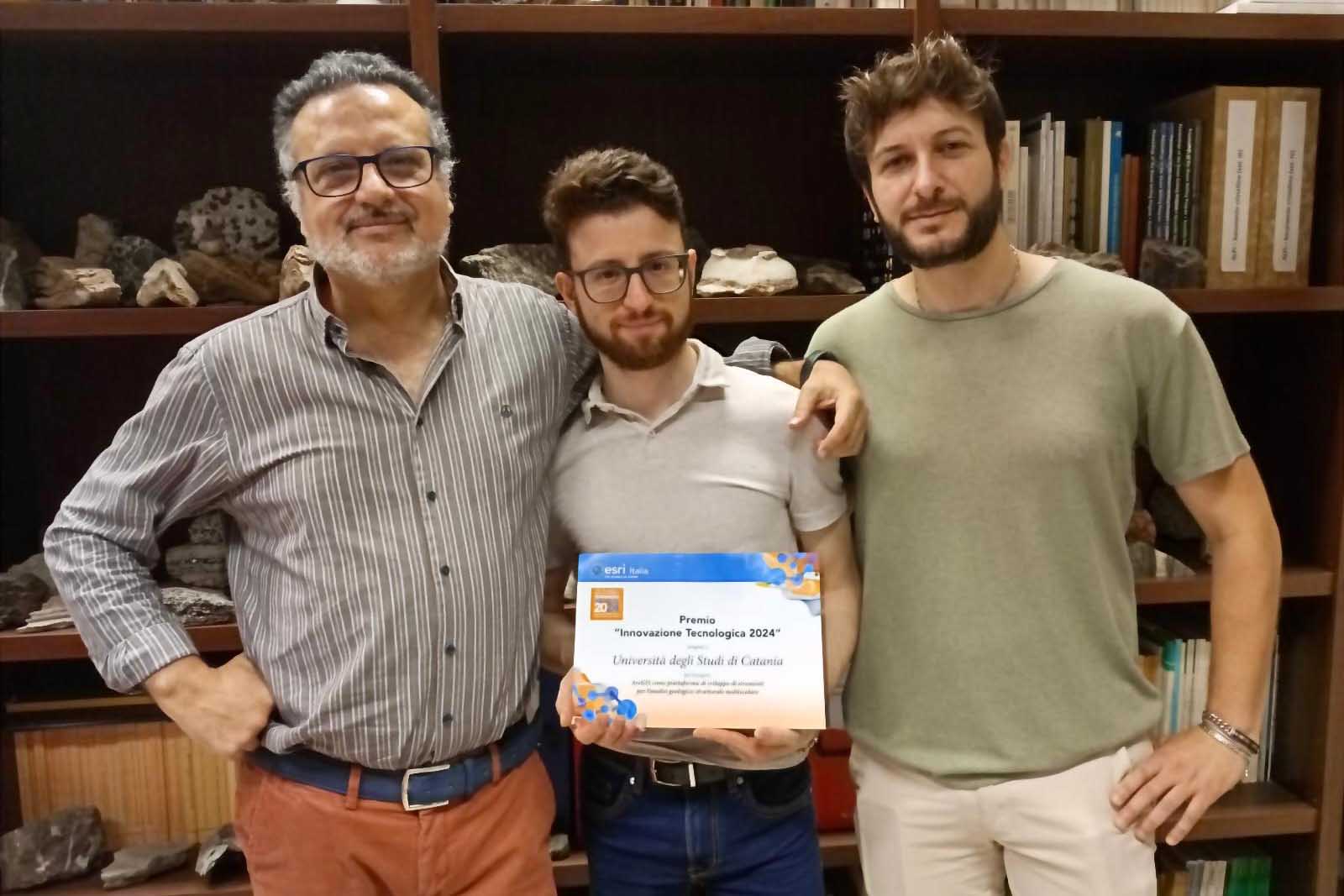 In foto da sinistra il prof. Gaetano Ortolano e i ricercatori Alberto D’Agostino e Roberto Visalli