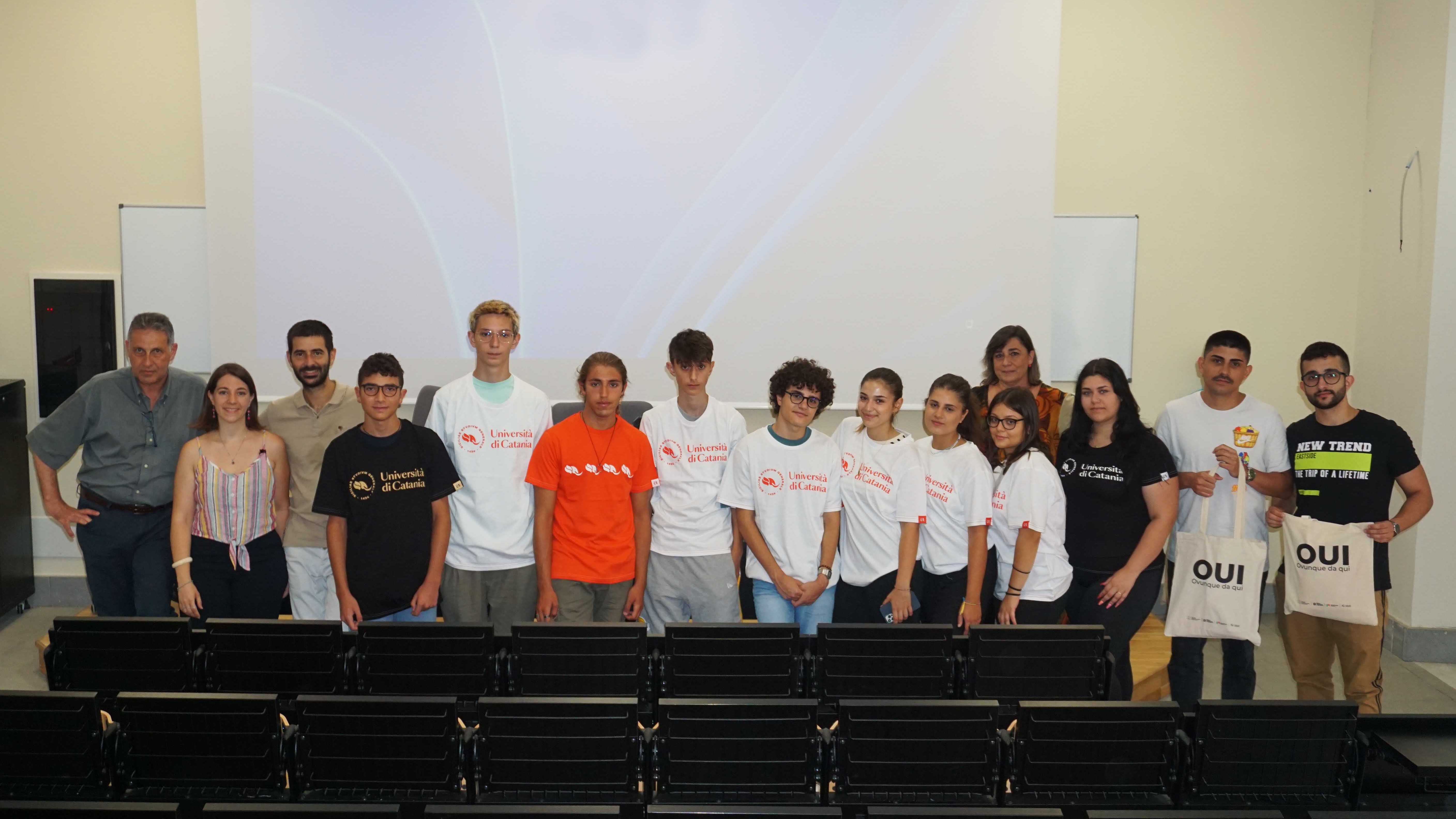 Le future matricole universitarie che hanno partecipato alla Summer school del progetto OUI