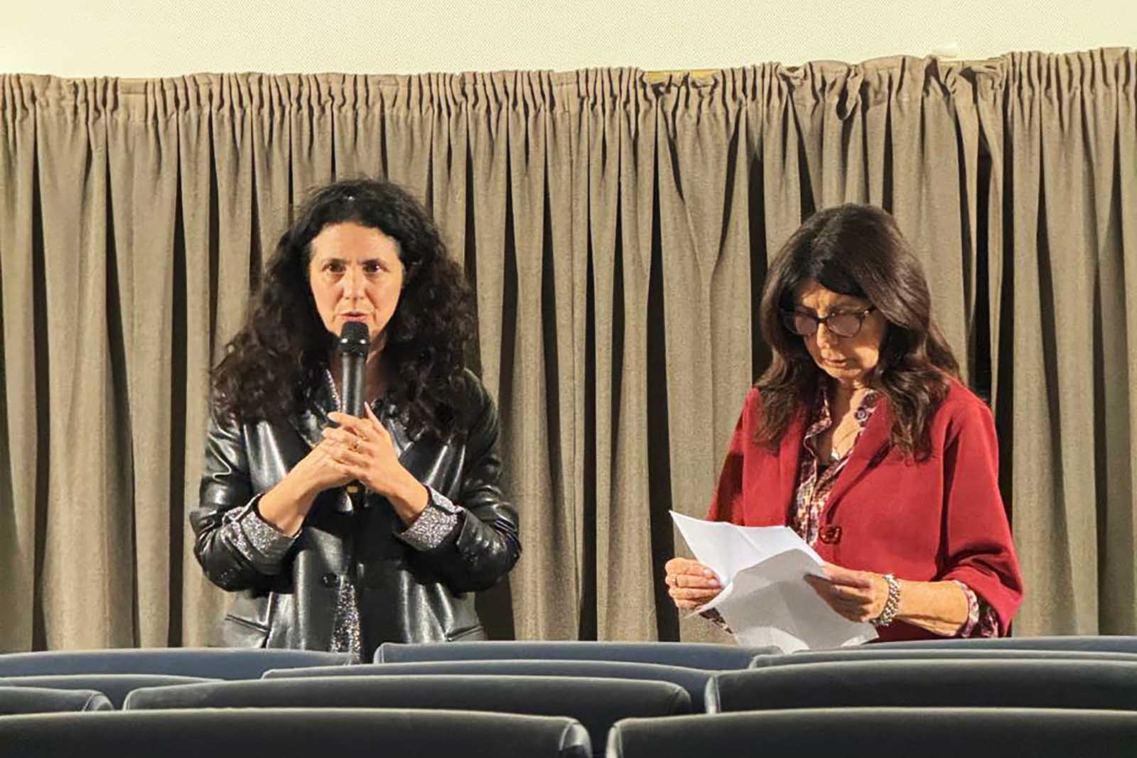 Un momento della presentazione al Cinema King, in foto da sinistra Costanza Quatriglio e Maria Lombardo