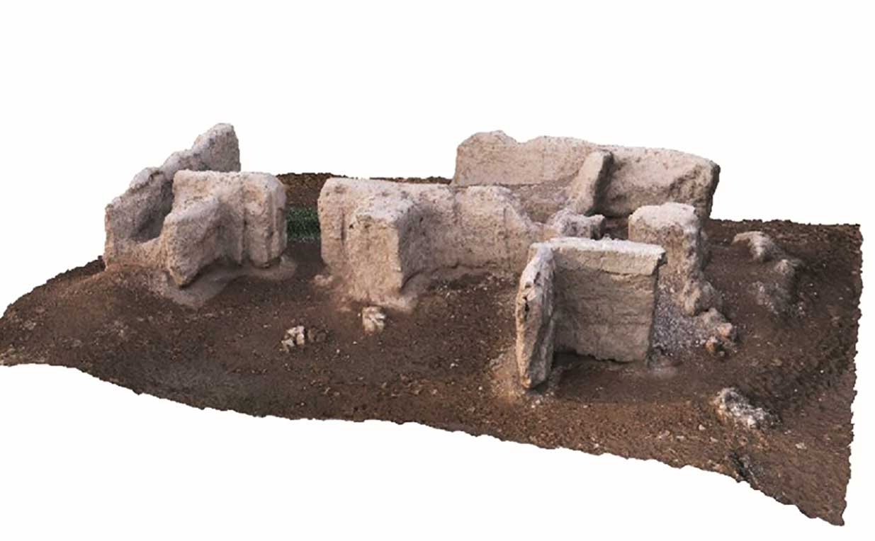 Modello 3D del tempio paleobabilonese (Area A)