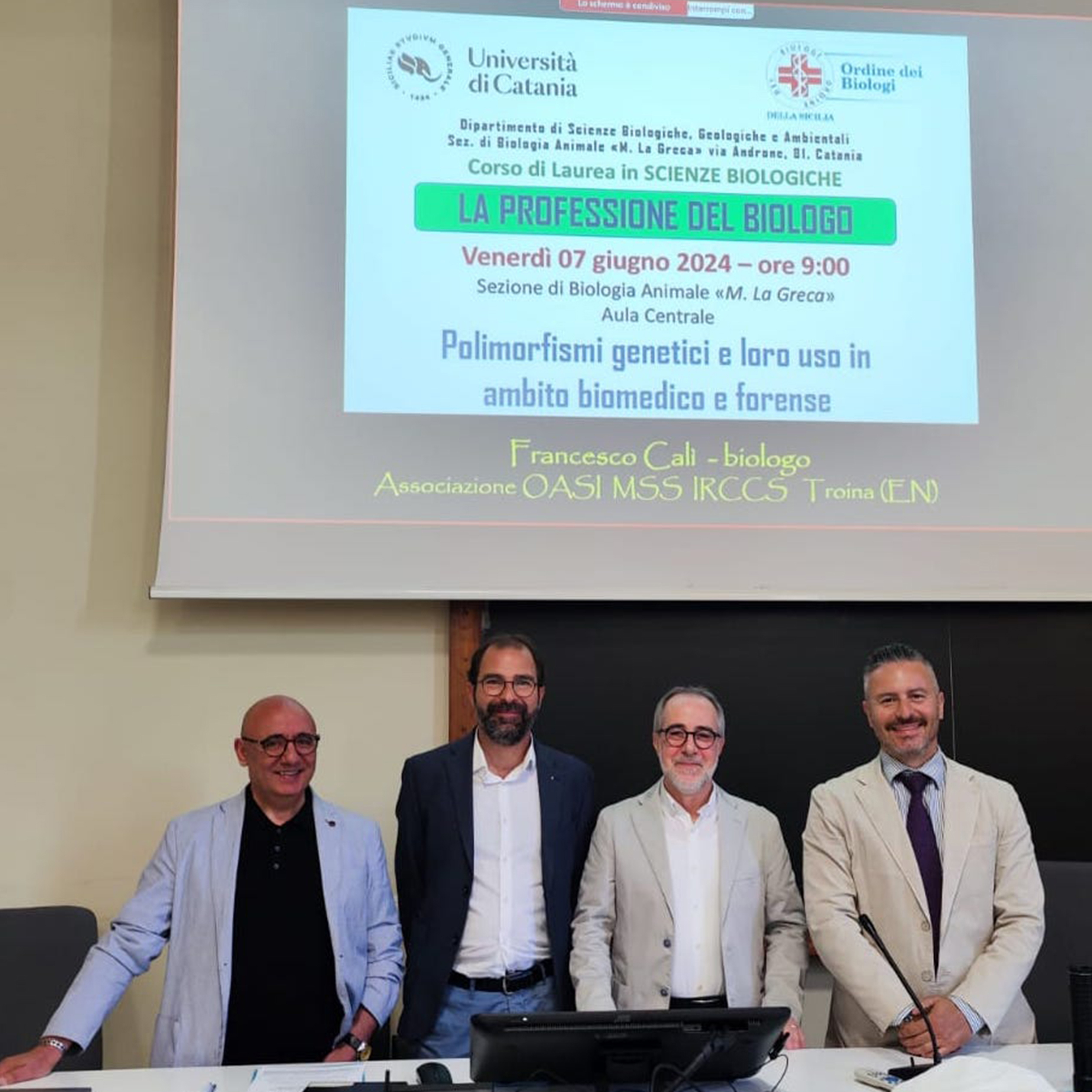 In foto da sinistra Francesco Calì, Alessandro Pitruzzella, Salvatore Saccone e Giovanni Marcì