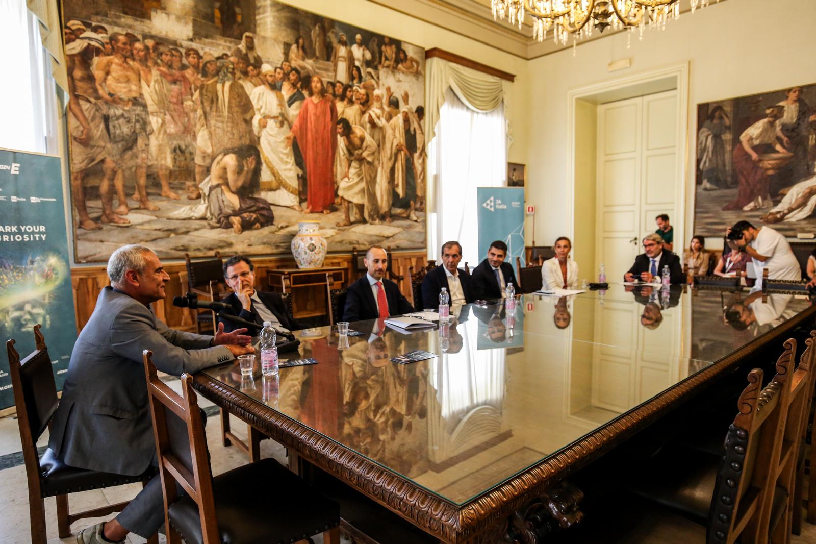 Un momento della conferenza stampa