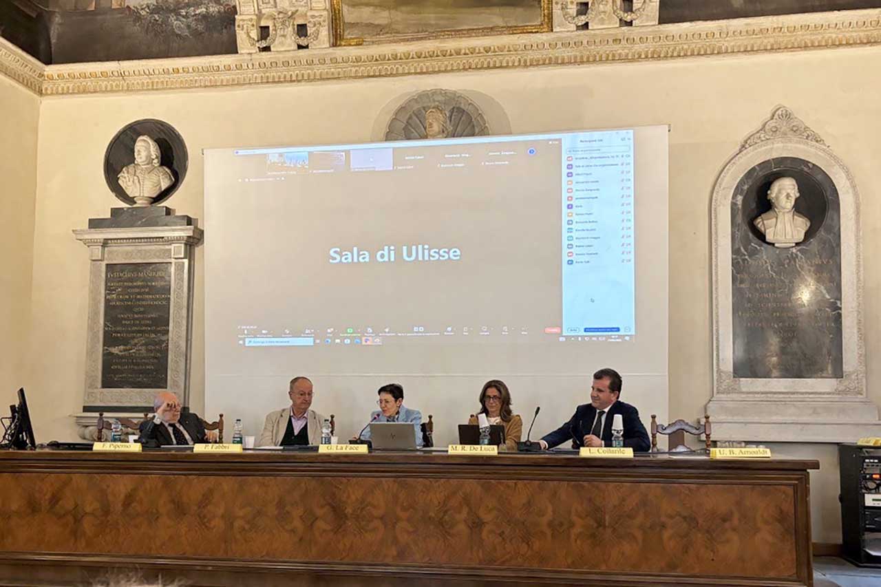 In foto da sinistra Franco Piperno, Paolo Fabbri, Giuseppina La Face, Maria Rosa De Luca e Luigi Collarile