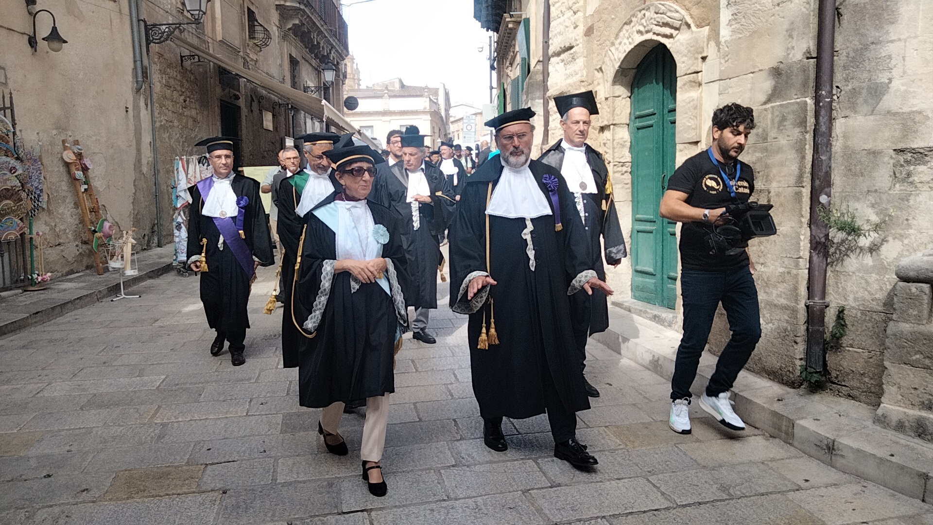 Un momento della sfilata del corteo