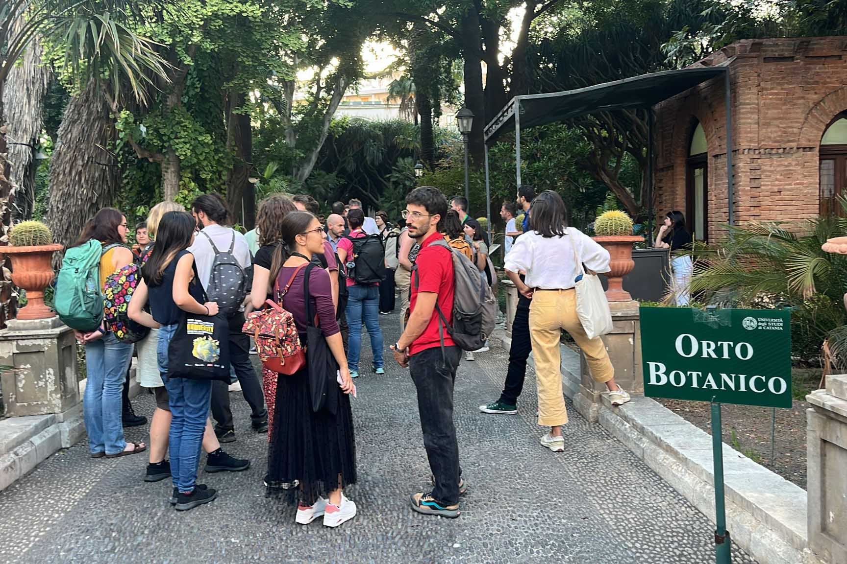 I partecipanti all'Orto Botanico