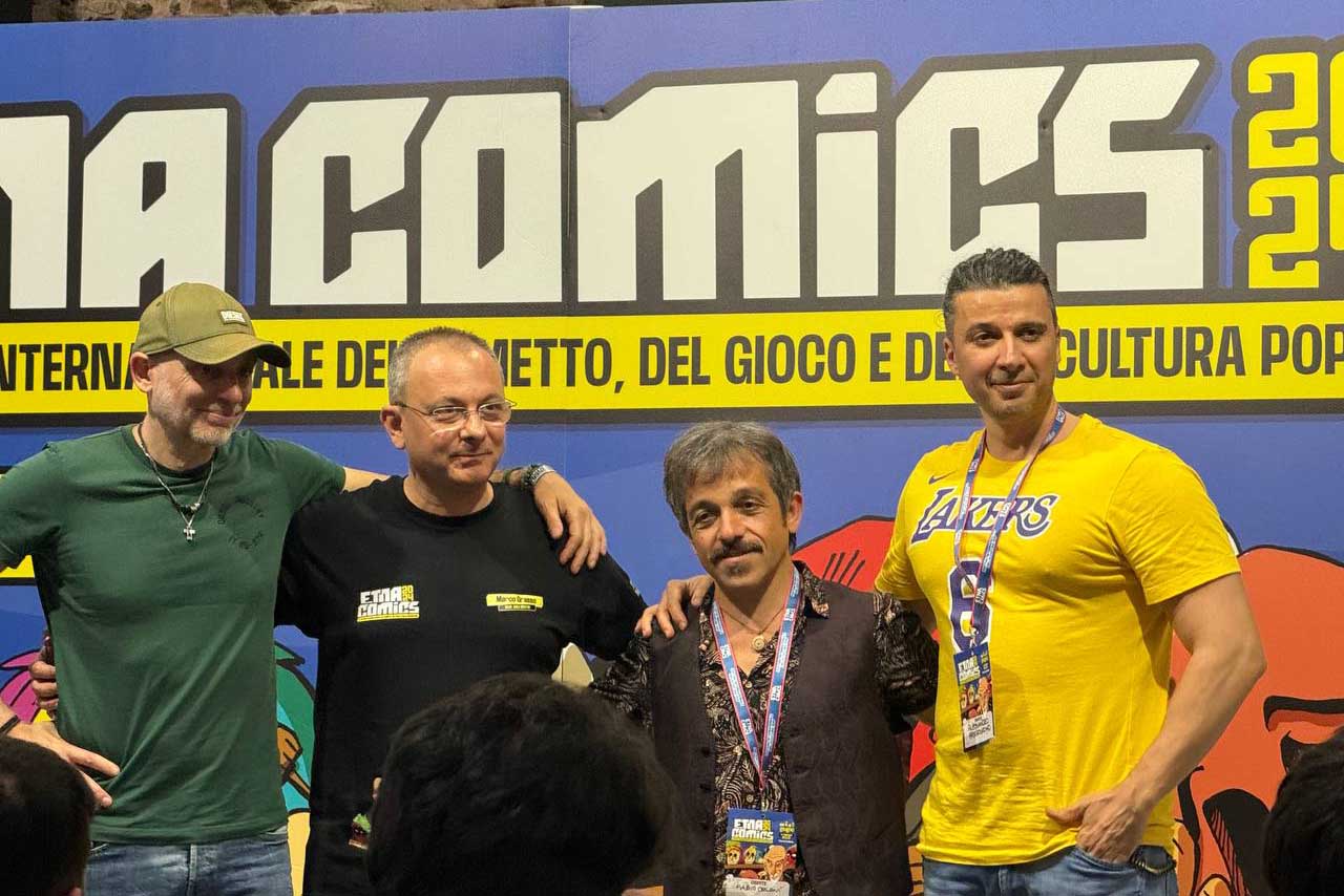 In foto da sinistra Marco Gervasio, Marco Grasso, Fabio Celoni e Alessandro Pastrovicchio