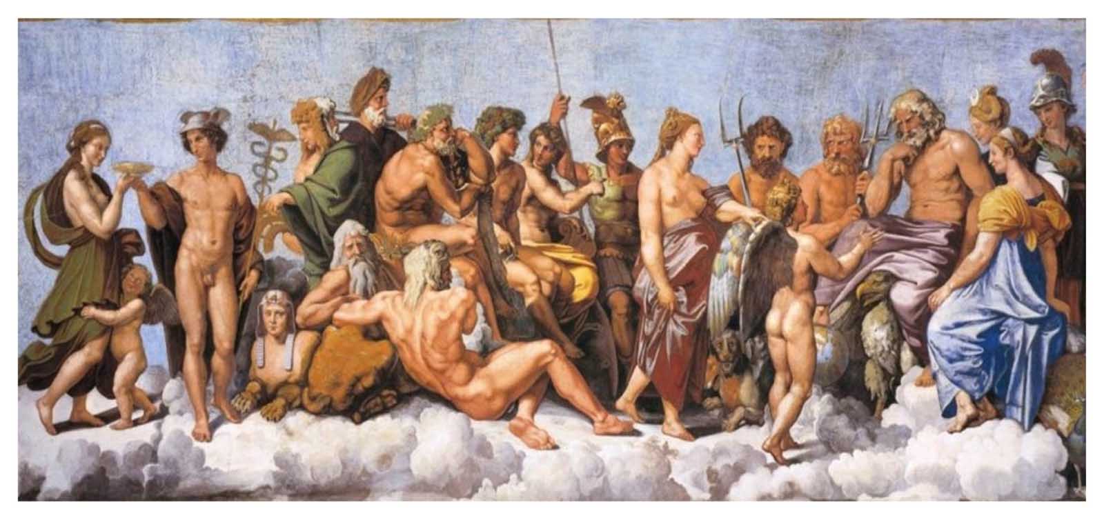 Il Concilio degli Dei di Raffaello Sanzio (Affresco di Villa Farnesina) 