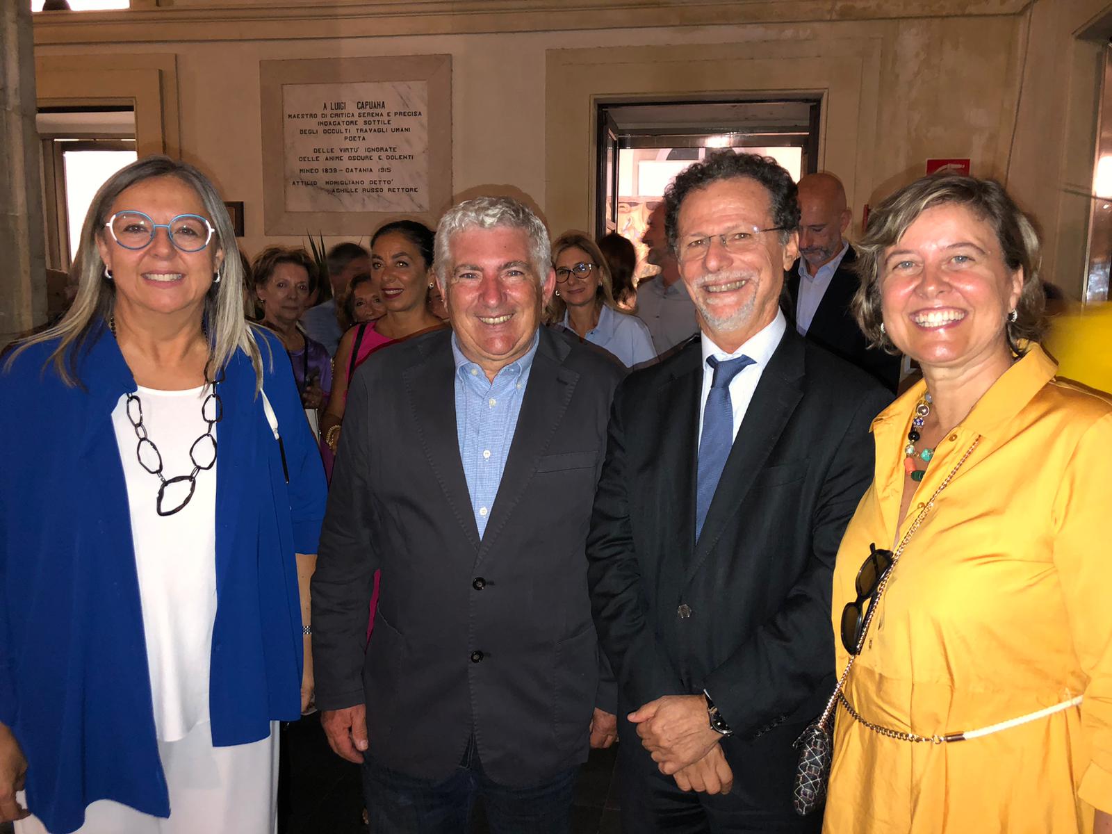 In foto da sinistra Fernanda Cantone, Francesco Petretti, Francesco Priolo e Rossana Branciforte