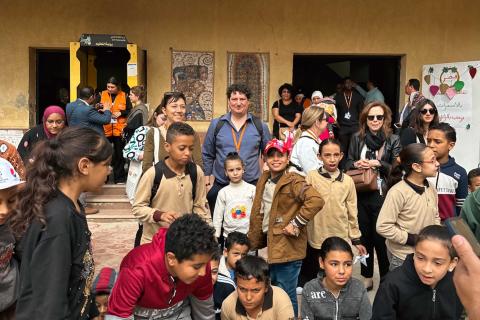 Il docente Massimo Vittorio in visita ad Al Asmarat a Il Cairo