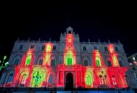 Il video mapping sulla facciata del Palazzo centrale dell'Università di Catania