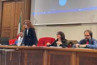 Un momento dell'intervento della prof.ssa Pinella Di Gregorio