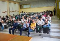 Il pubblico presente nell'aula magna