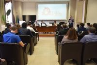 Un momento dell'incontro con gli allievi della Scuola Superiore di Catania